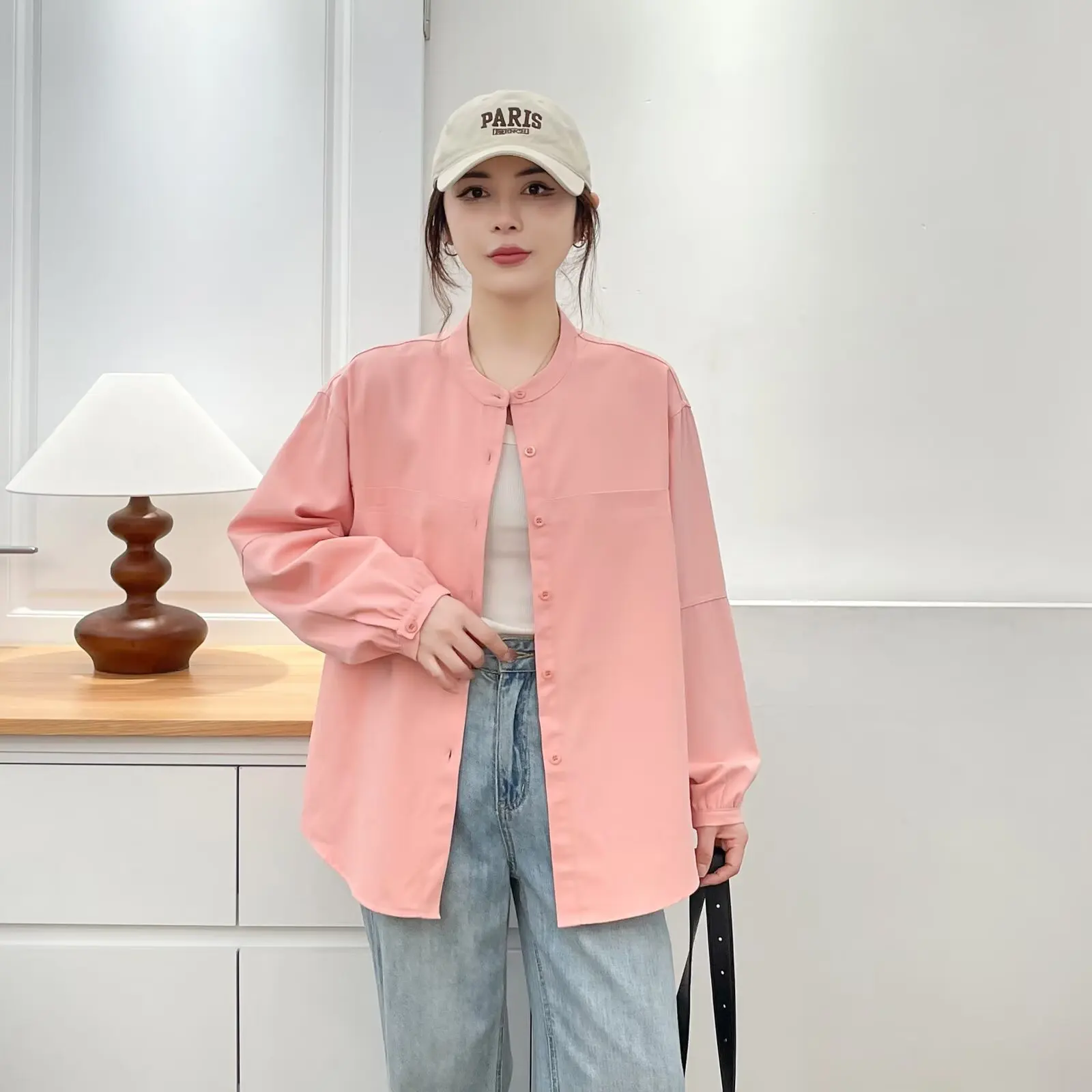 Fashion Plus Size Women's Blouses New Autumn Style Casual Loose And Loose Shirt Casual Bright Line Jacket 683