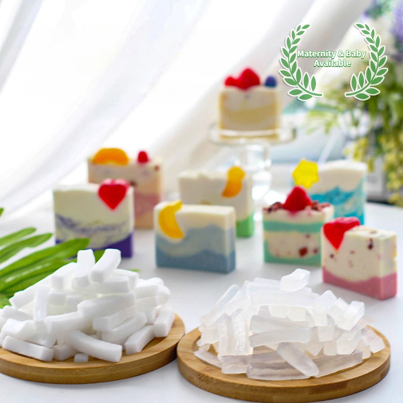250g Soap Base for Soap Making Handmade Diy Coconut Oil Plant Material Cleanse The Face Transparent White Base