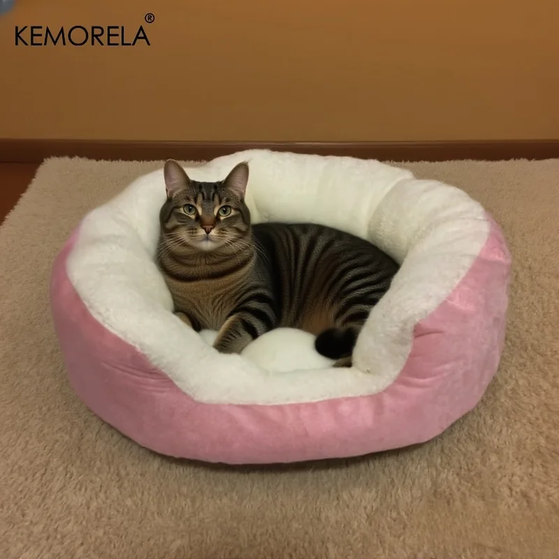 Orthopedic Plush Pet Bed For Dogs And Cats With Backrest_voghion.com