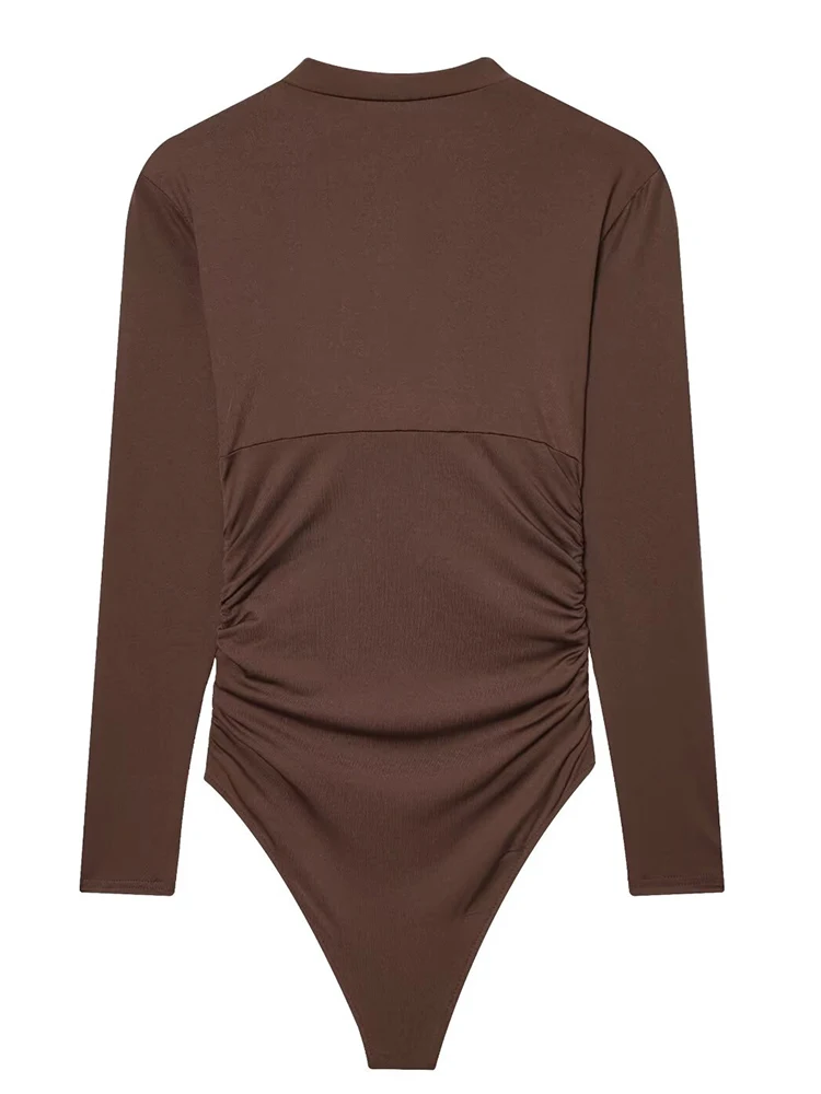 Women Bodysuit Sexy Long Sleeve Body Top Female Bodycon Bodysuit Summer Fashion Streetwear Woman Short Jumpsuit Tops