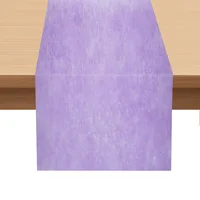 28X500CM Disposable Non-woven Fabric Table Runner ,Candy Color Sheer Dining Table Decoration For Wedding Party Banquet 2