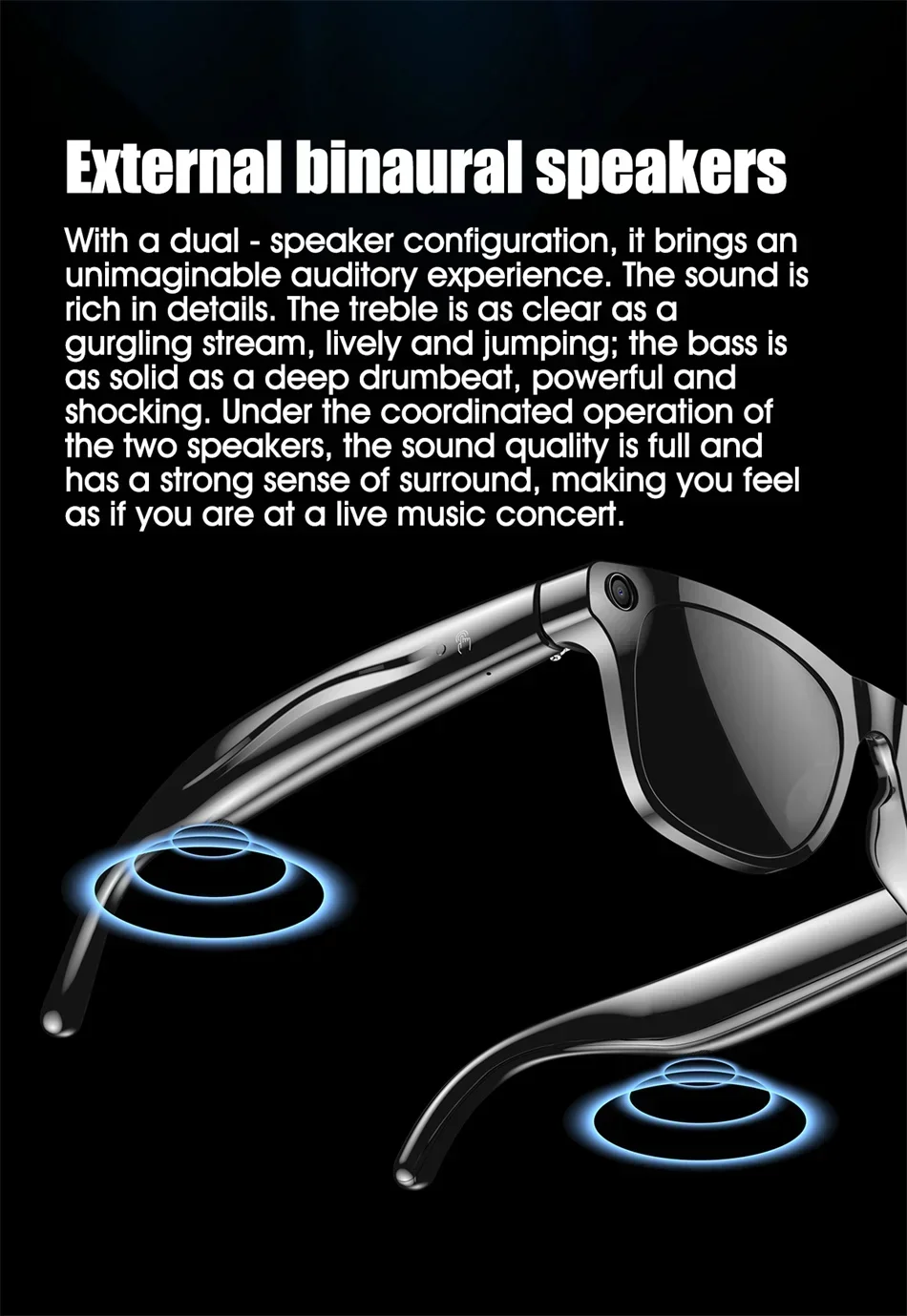 ViVO 8K AI Glasses 1200MP HD Camera Bluetooth Call Chat GPT Voice Assistant Music Player Translate Smart Sunglasses New