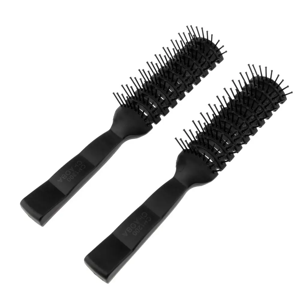 2x Hairbrush Hairdresser Brush Styling Brush Tunnel Brush for Hair Styling 2