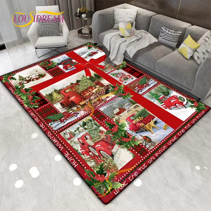 

Санта-Клаус фланелевый Фотофон рождественские подарки для гостиной детский игровой коврик для кухни ванной Противоскользящий ковер