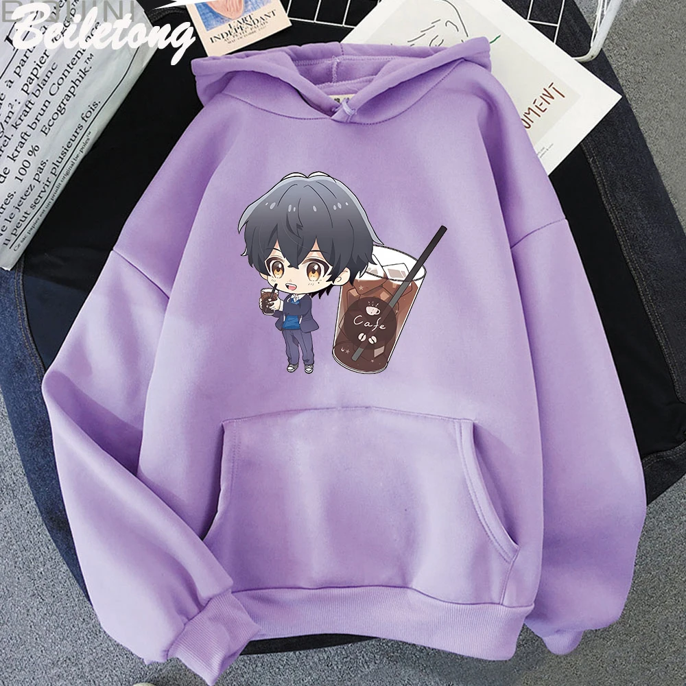 

Sasaki and Miyano Hoodie Women Coffee Drink Yoshikazu Cartoon Print Sweatshirt Kawai Sudadera Para Mujer Harajuku Spring Clothes