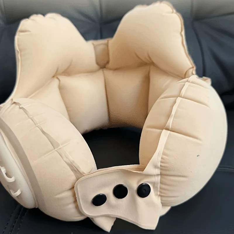 Inflatable U-Shaped Neck Pillow for Daily Comfort and Travel