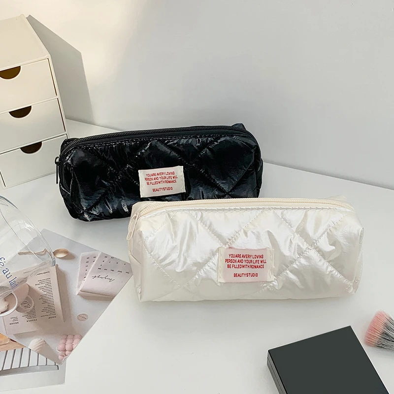 마름모 광택 클러치 화장품 가방, 대용량 메이크업 키트, 휴대용 여행 세면 용품, 스킨 케어 정리함 파우치, 새로운 패션