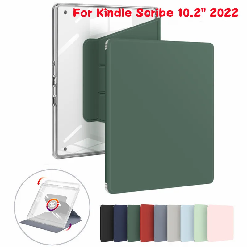 Custodia Con Rotazione A 360 Gradi Per Kindle Scribe 2022 10.2 Pollici Tpu Pc Back Auto Sleep/Wake Cover Per Kindle Scribe 10.2 ''2022