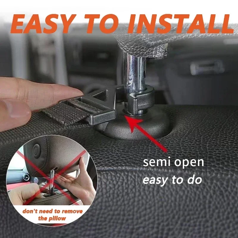 2pcs Car Back Seat Hook Universal Seat Back Organizer Bracket Interior Stowing Tidying Multi-function Rear Seat Hanging Hook