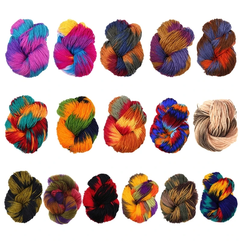 

50g/Ball Mixed Colorful Knitting Yarn Acrylic Dyed Hand-Knitted Crochet Thread