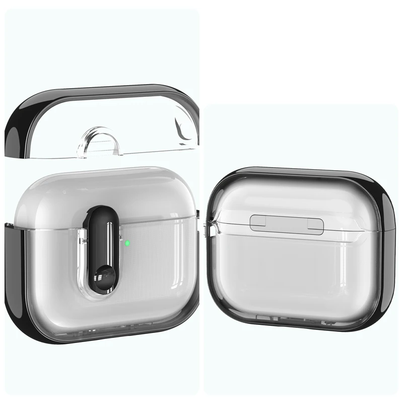 Transparent Electroplated Shockproof Earphone Case - Stylish Protective Cover
