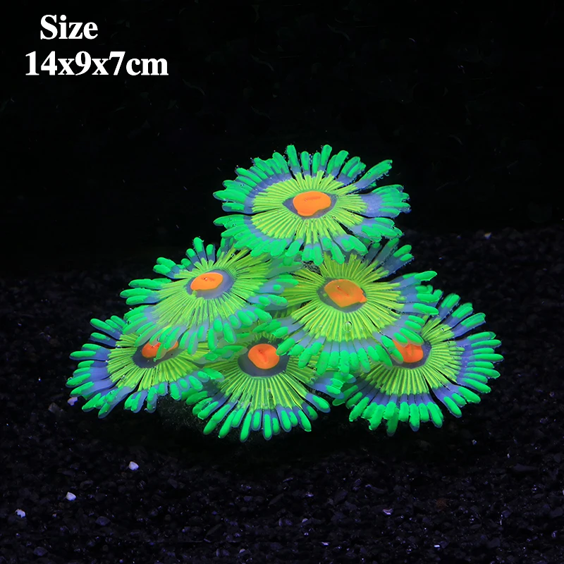 Fish Tank Decorations Silicone Simulated Sea Anemone Night Glow