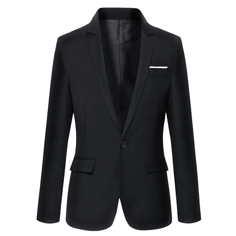 Blue Men Blazers Work Office 2025 Men Tuxedos for Formal Occasions Pockets Coat Blazers Male Custom Men's Business Slim Blazers