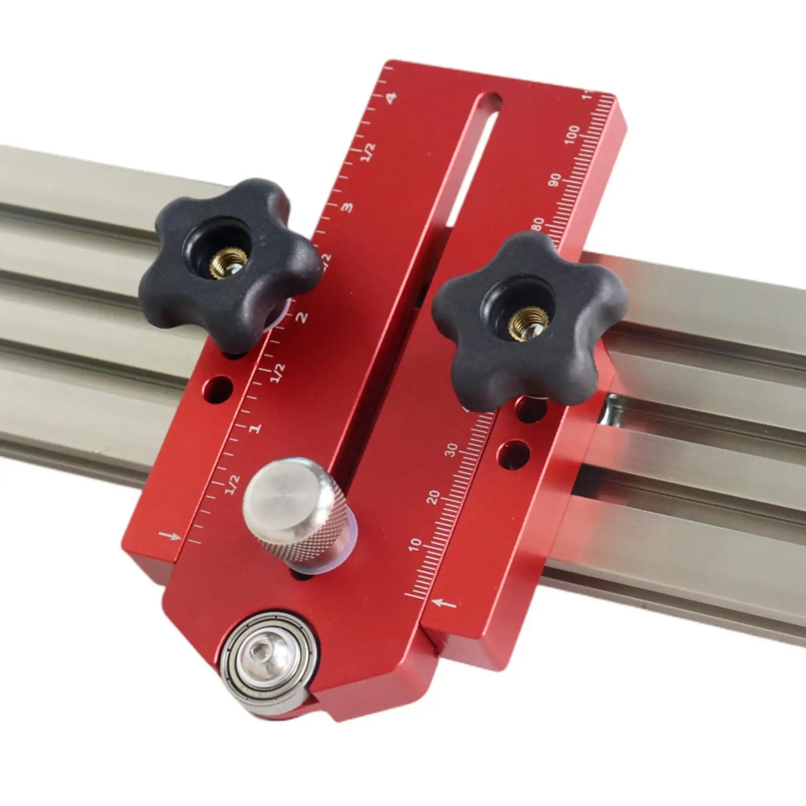Woodworking Thin Rip Jig Guide - Aluminum Alloy Fence For Table Saws, Routers, Milling Machines (14x7x4.8cm) - View #2