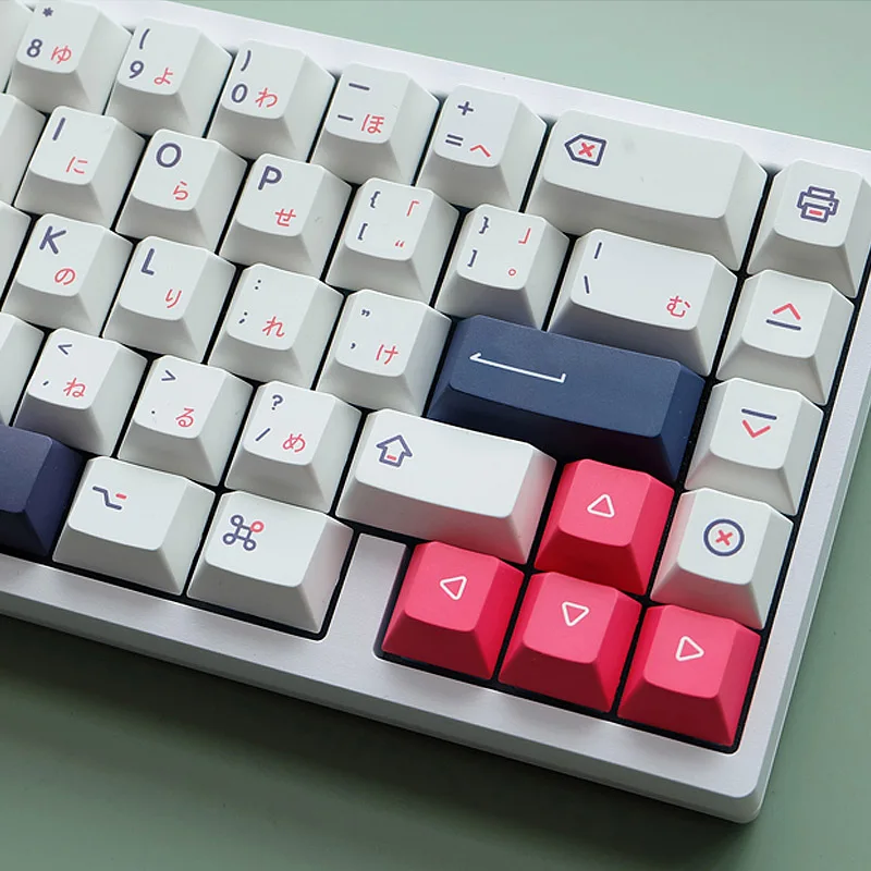 

Pink Blue Keycaps Cherry Profile Full Set PBT DYE-SUB Keycap For MX Switch Mechanical Keyboard 87 980 104