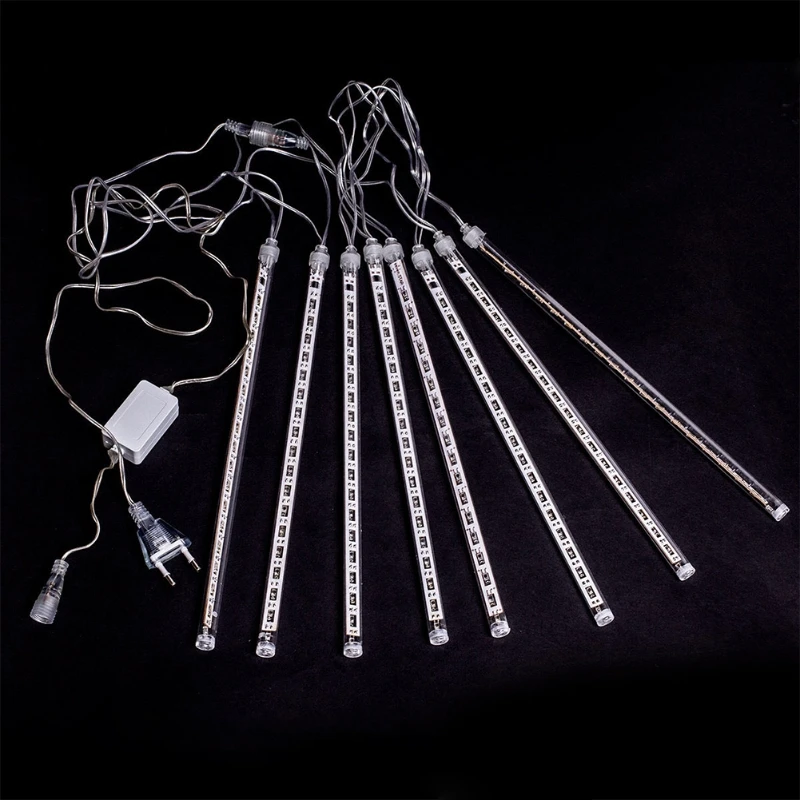 

50cm LED Lights Meteor Shower Rain 8Tube Xmas Tree Outdoor Light EU Plug