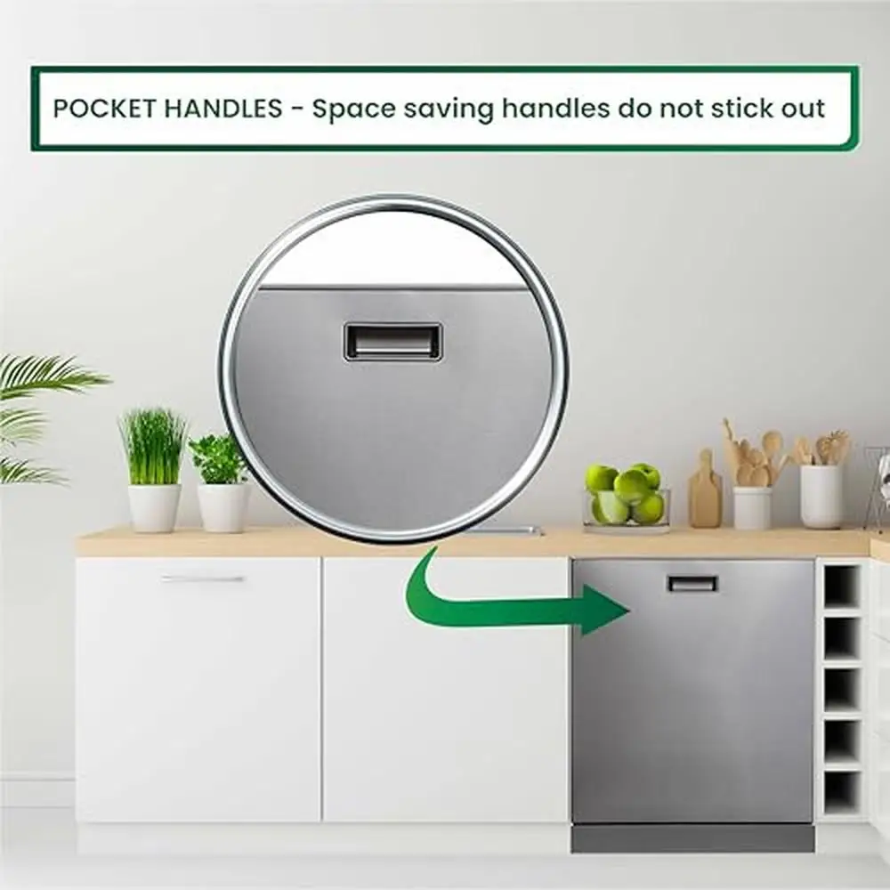 24" Dishwasher Top Control 3 Rack 15 Place 3.4g Quiet 51 dB Energy Star Silver Touch Panel Overflow Protection Dual Arms Low 6