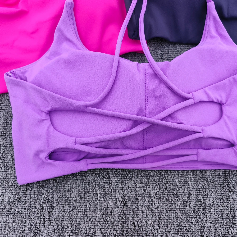 Sports Bra Women Fitness U-Shaped Multi-Strap Cross Back