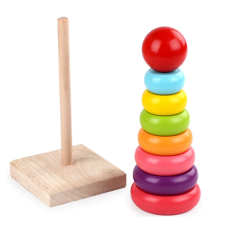Wooden Rainbow Stacking TowerZ 2
