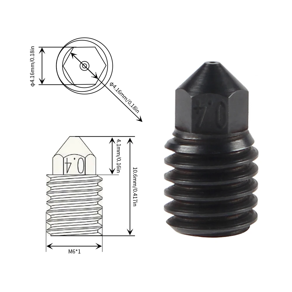 CHTNOZZLE For Bambu Lab X1 P1P Hotend Heater Block Nozzles 0.4/0.6mm High Flow Hardened Stee CHTNOZZLES 3D Printer Accessories