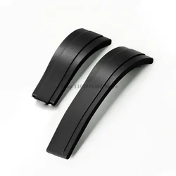 Premium 20mm Waterproof Silicone Watch Strap with Fold Buckle - Men's Sport Bracelet for 20mm (Black strap)