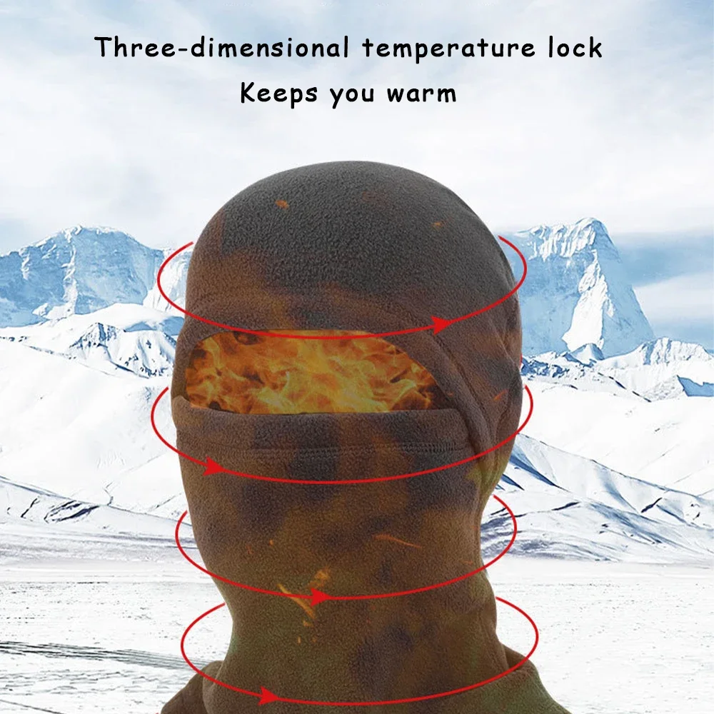 Winter Warm Full Face Balaclava Windproof Motorcycle Skiing Fishing Outdoor Riding Mask
