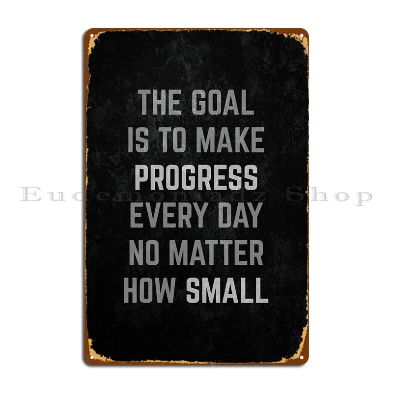 

Make Progress Metal Plaque Poster Retro Cave Living Room Customize Plaques Tin Sign Poster