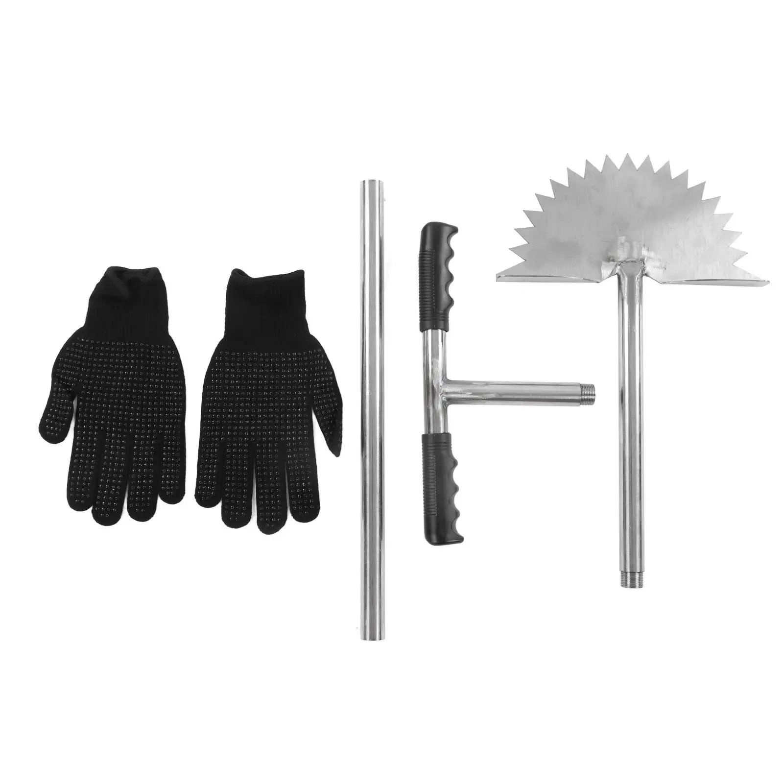 Manual Lawn Edger with Saw Tooth Blade-Half Moon Tool & T Handle for Precise Sidewalk Edge for cleaning
