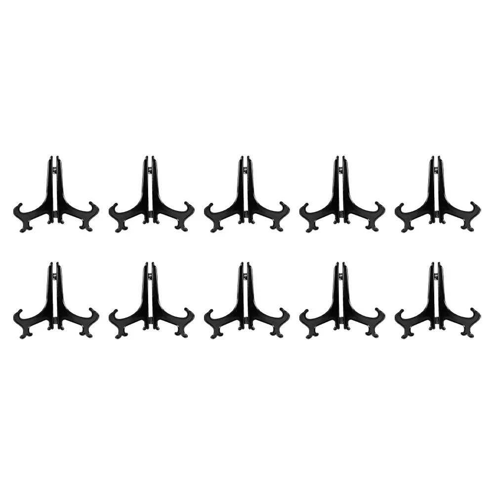 

12 Pcs Display Stand Base Plate Holders Dish Rack Tea Cake Picture Plastic Racks