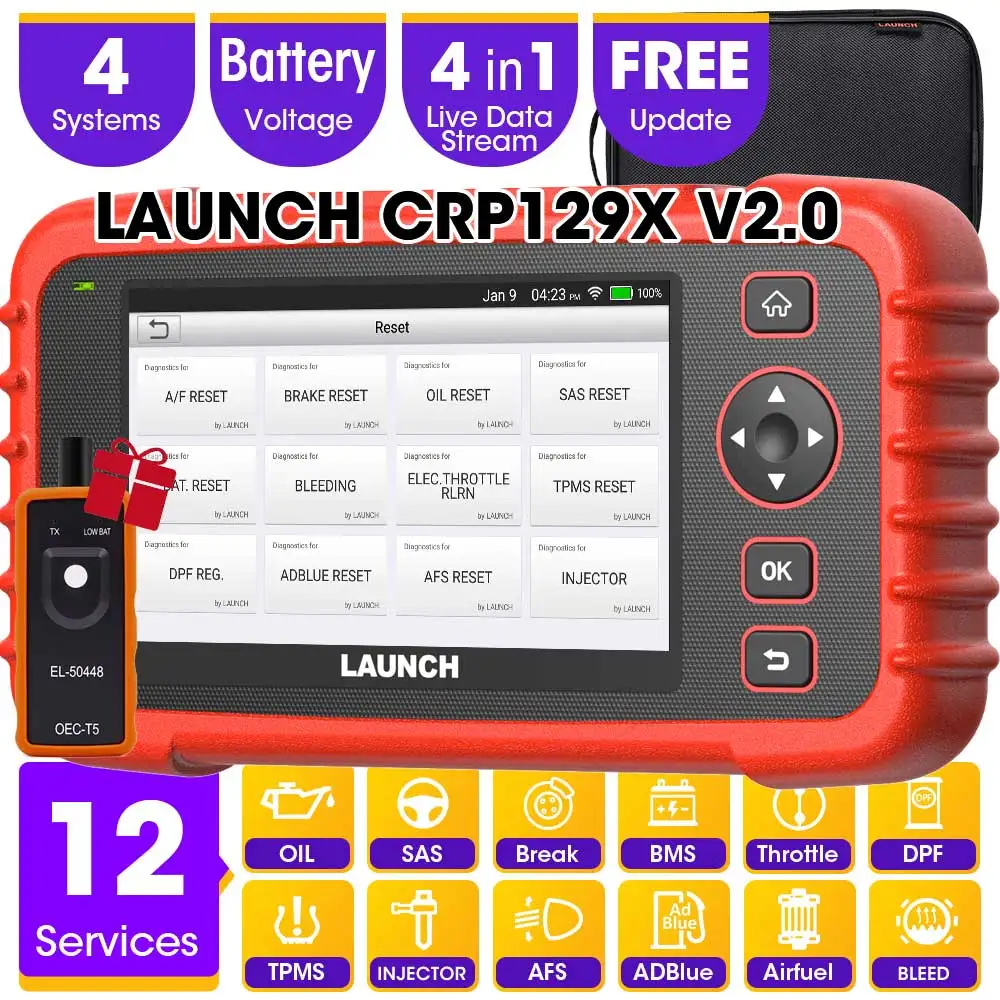 Scanner OBD2 Profesional 2025 Escáner Diagnóstico OBD2 LAUNCH CRP129X V2.0 Profesional Para Coches - Con Funciones TPMS, EPB, SAS Y Actualizaciones Gratis Autel Ps100 - Foto 8