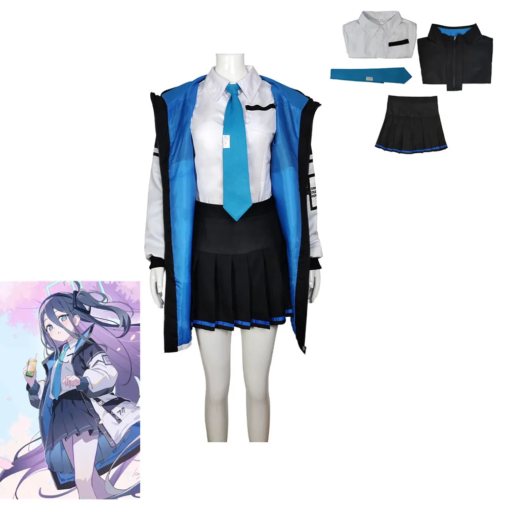 

Game Blue Archive Tenndou Arisu Cosplay Costume Aldult Woman Exquisite Jacket Shirt Skirt Halloween Anime JK Combat Uniform Suit
