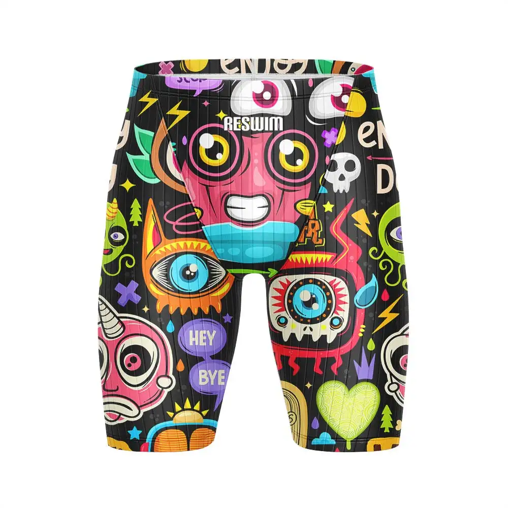Summer Men's Swimming Trunks Swim Jammer Shorts Athletic Training Swimsuit Shorts Beach Tights Lycra Diving Surfing Pants