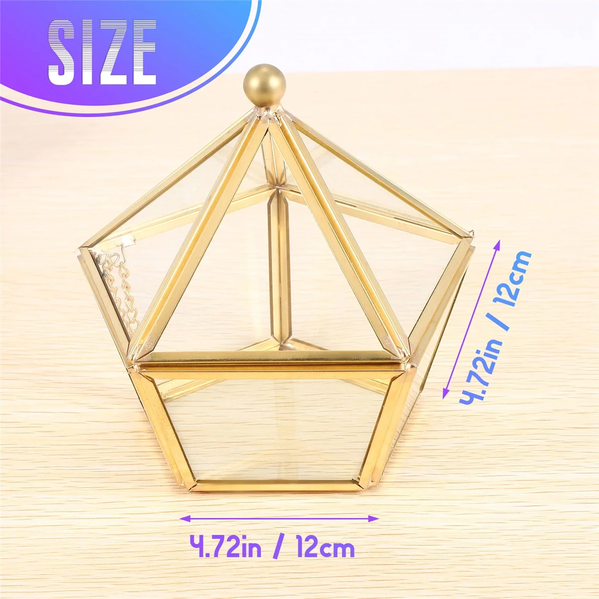 Glass Ring Box for Wedding Jewelry Case, Immortal Flower Glass Cover, Creative Home Decoration 4