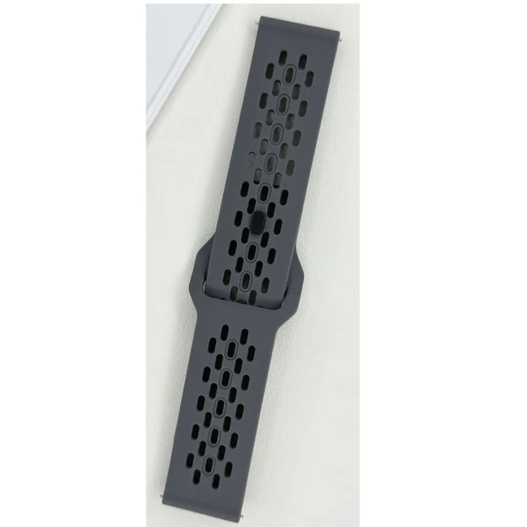 Breathable Silicone Watch Wristband with 20-22mm Adjustable Strap