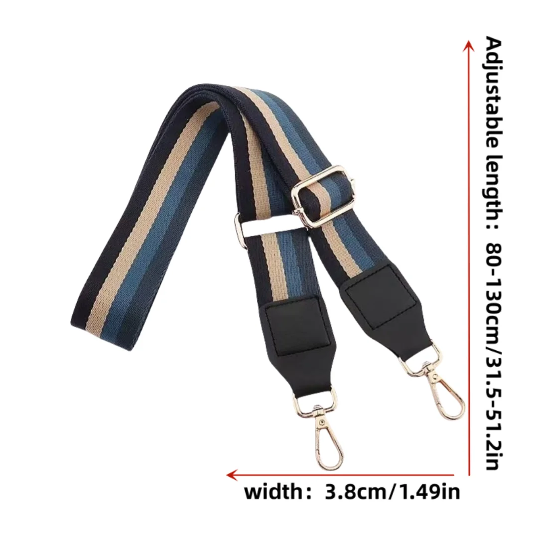 Women's Striped PU Leather Backpack with Wide Adjustable Straps