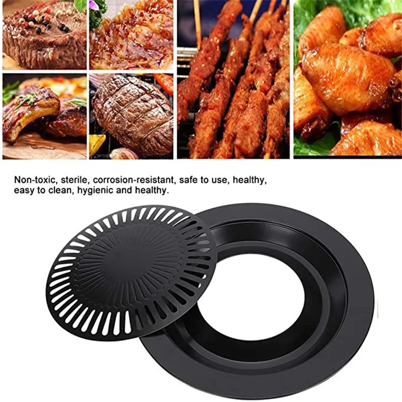 Smokeless Barbecue Grill Pan for Gas Household Non-Stick Gas Stove Electric Stove Baking Tray BBQ Grill Outdoor barbecue grill barbecue stove barbecue electric stove
