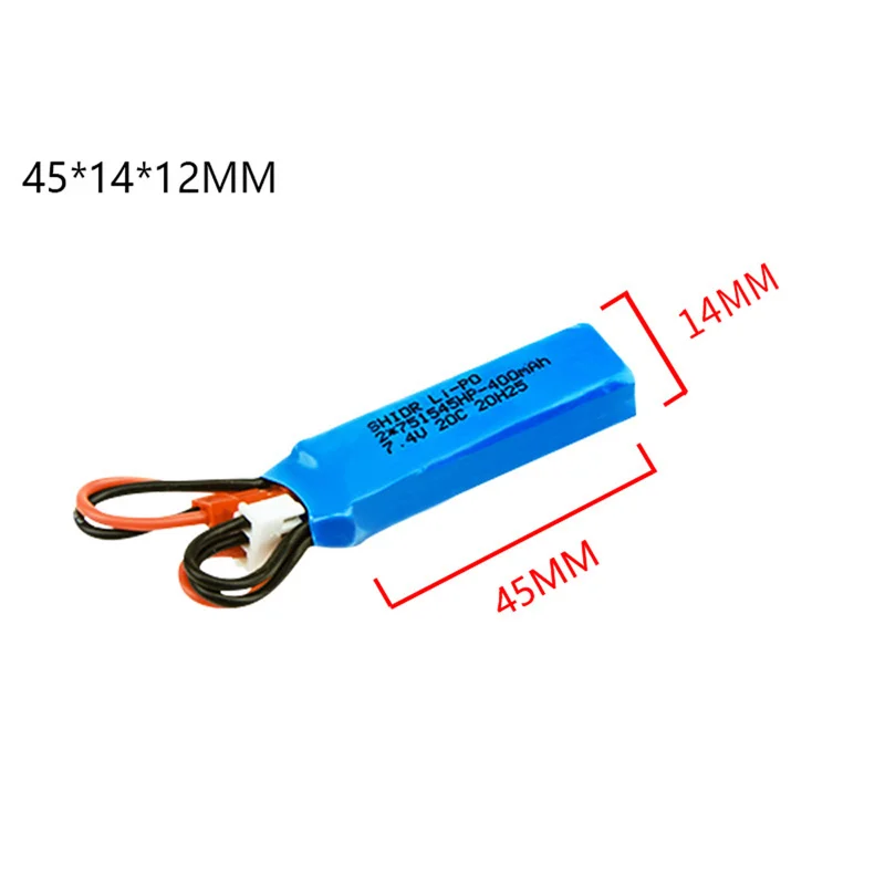 2S 7.4V 400mah Lipo Battery+Charger For P929 P939 K969 K979 K989 1/28 RC Remote Control Car Spare Parts JST Plug 7.4V Battery 2