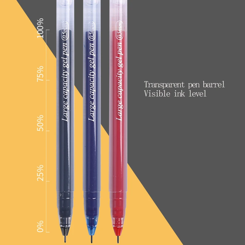 M&G Precision Gel Pen 0.5mm Fine Tip High-Capacity Ink Black/Blue/Red Ideal for Students And Business Integrated Design