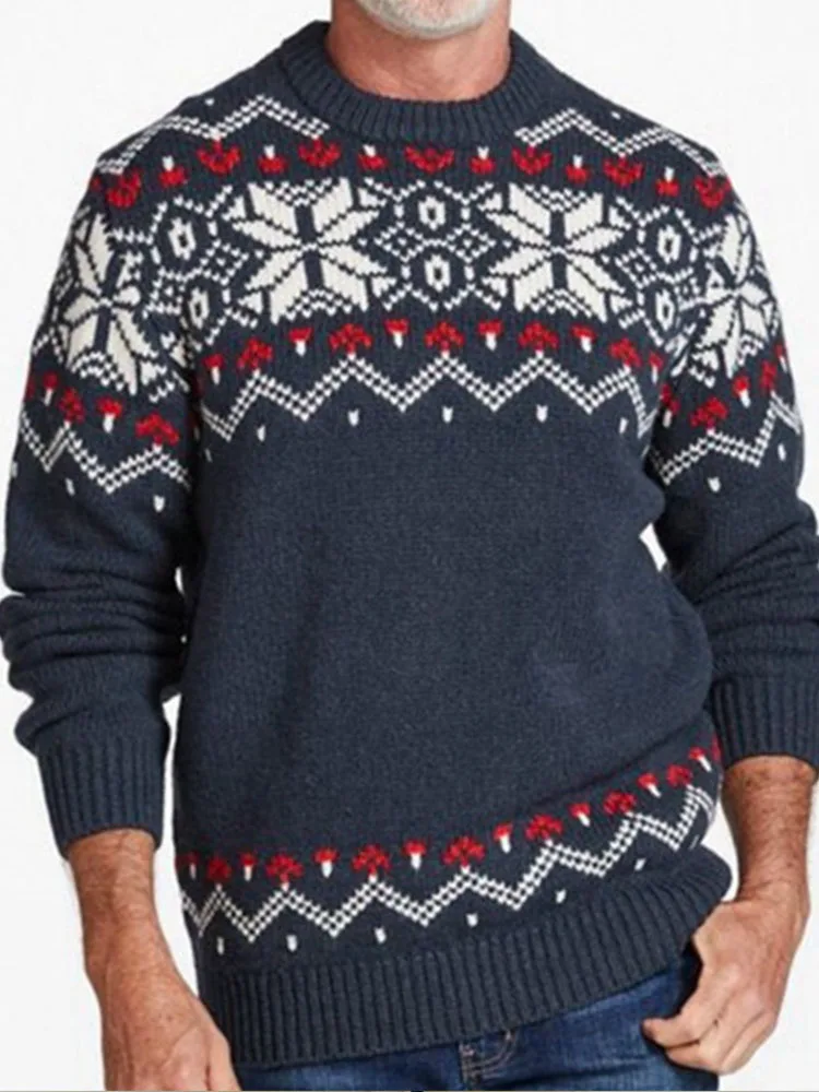 

Men Spring Autumn Long Sleeve Knitted Pullover Sweater