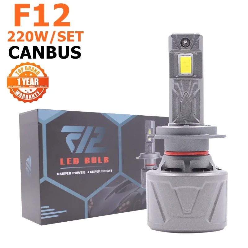 LED Car Headlights F12 220W 32000LM H7 LED Headlight Bulb for Car