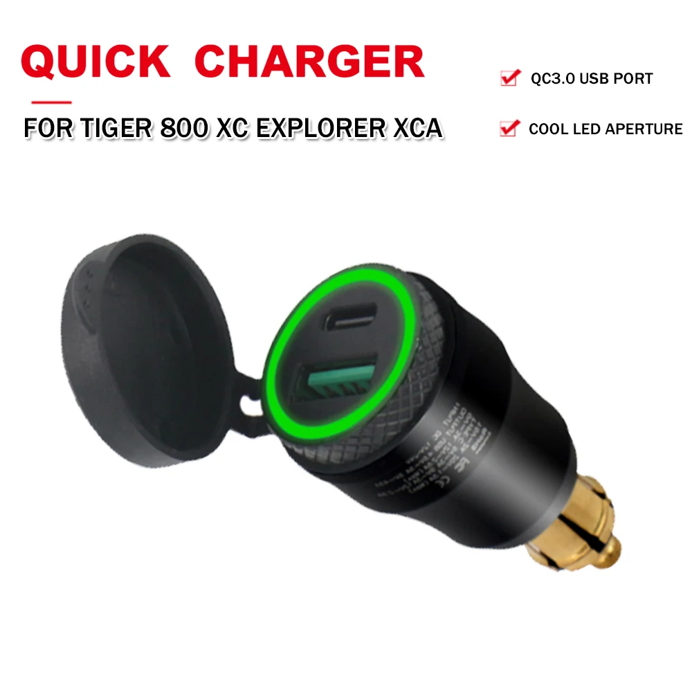 Aluminium USB Type-C QC 3.0 Quick Charger Adapter Hella DIN Socket  Waterproof For Tiger 800XC Explorer XCA Tiger 800 900 For BMW - AliExpress