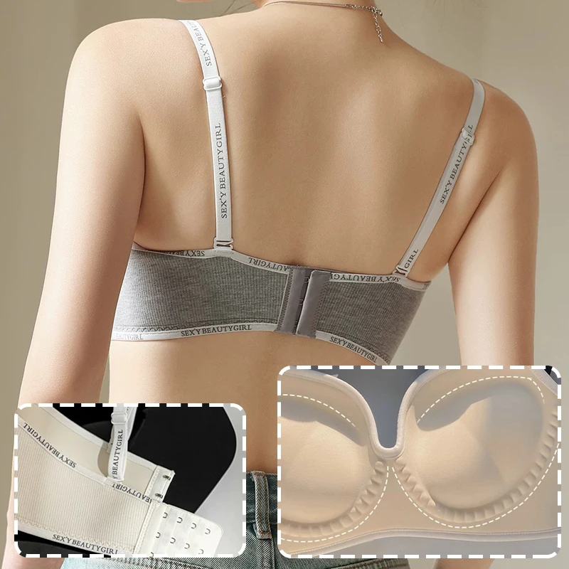 Padded Push-Up Bralette - Adjustable Wireless Comfort Bra