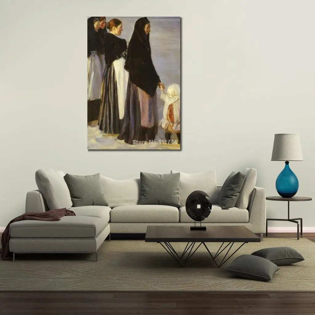 

Danish Art The Departure of The Fishing Fleet Details Peder Severin Kroyer Paintings for Sale High Quality Hand Painted