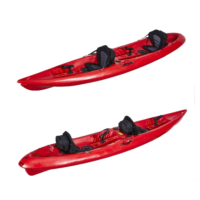 13FT 2 Persons Double Kayak Fishing Plastic Kayak Sit On Top Wholesale 2  Seats LLDPE 3.9