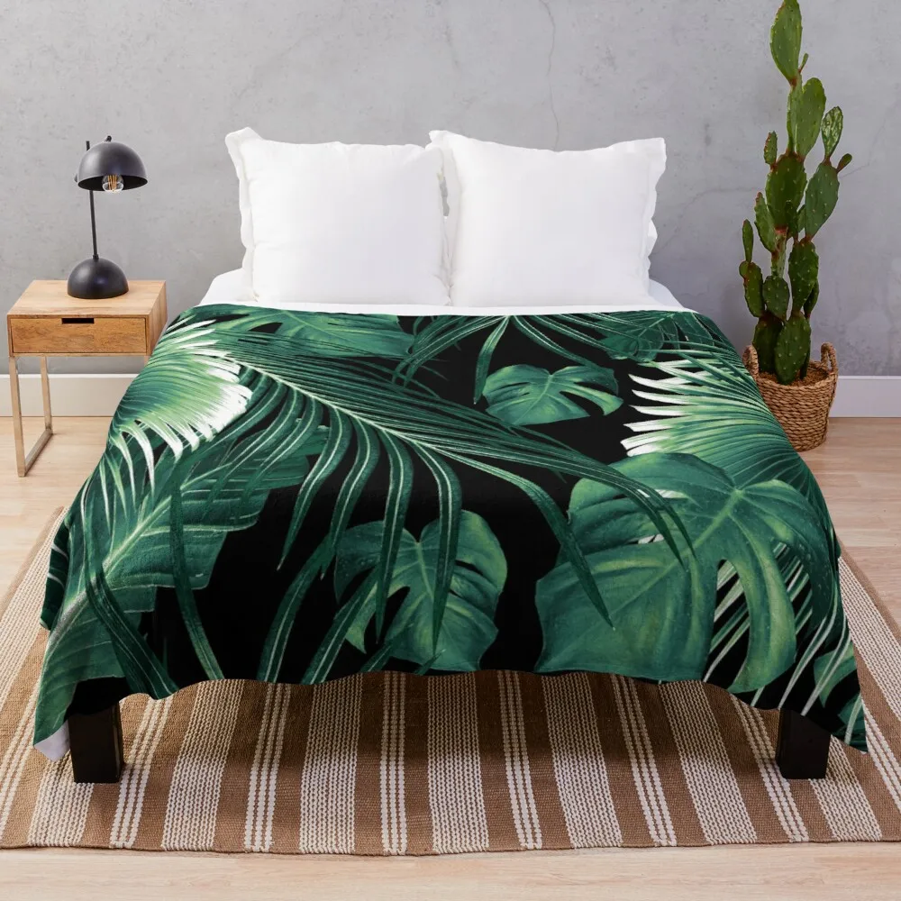

Tropical Jungle Leaves Dream #6 #tropical #decor #art Throw Blanket