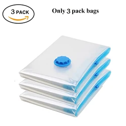 Space-Saving Vacuum Storage Bags for Clothing and Bedding Organization (Only 3pack bags)