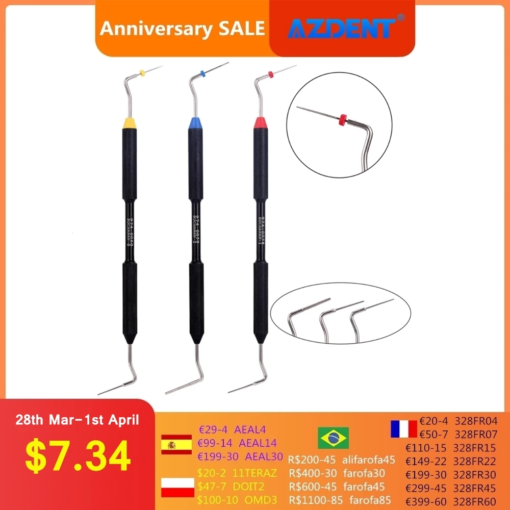 AZDENT Dental Endo Buchanan ручной подъемник инструмент для заполнения NITI наконечник #0 #1 #2