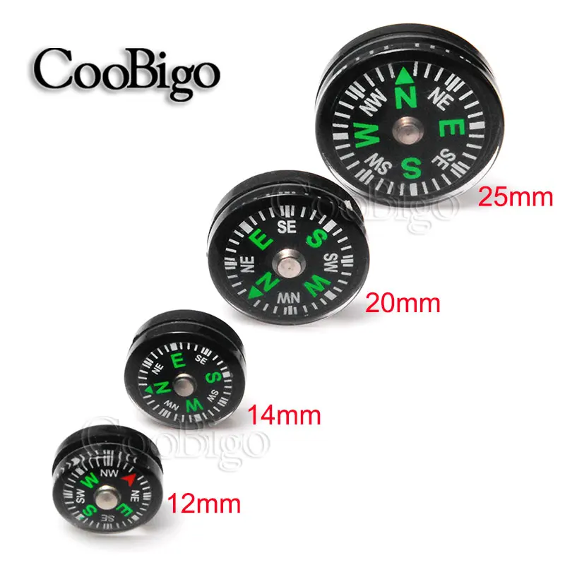 10pcs Paracord 팔찌 나침반 휴대용 휴대용 나침반 야외 캠프 야간 낚시 하이킹 등산 생존 탐색 도구