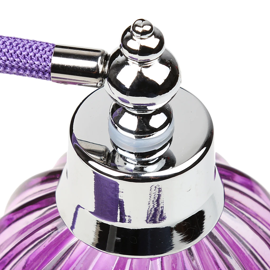 زجاجة رش بمضخة عطر زجاجية ، حاوية بخاخ أرجواني ، ص...