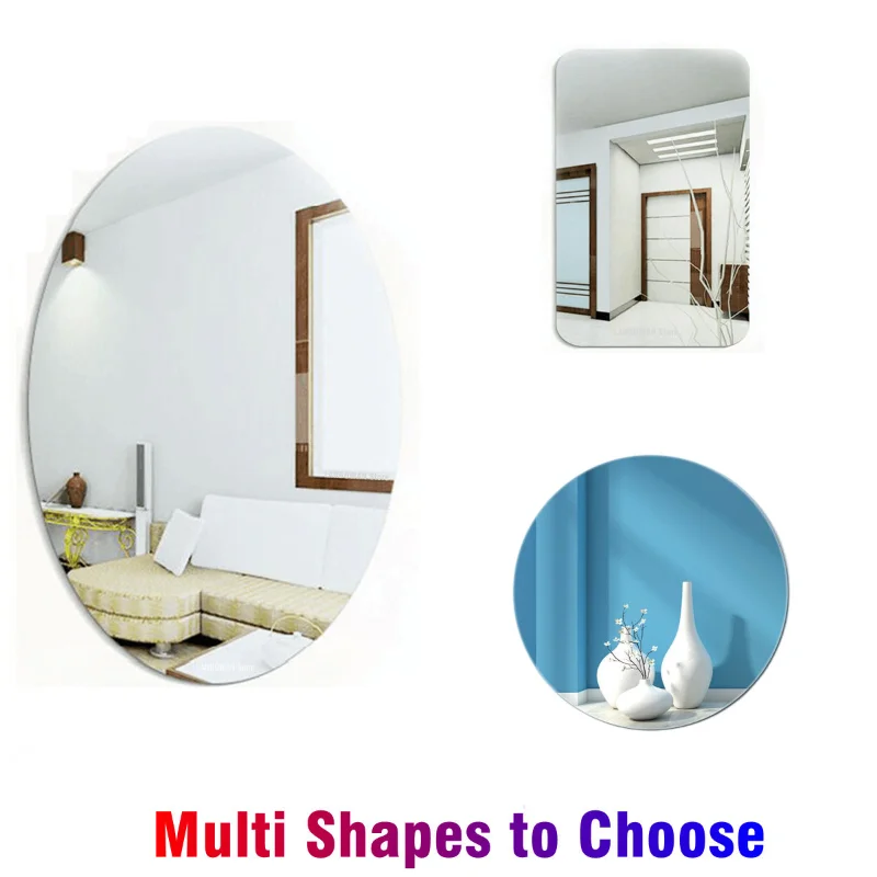 3D Mirror Wall Stickers Self-adhesive Mirror Stickers Thicken 2mm Flexible DIY Art Acrylic Living Room Decoration wall sticker mirror wall sticker acrylic wall sticker